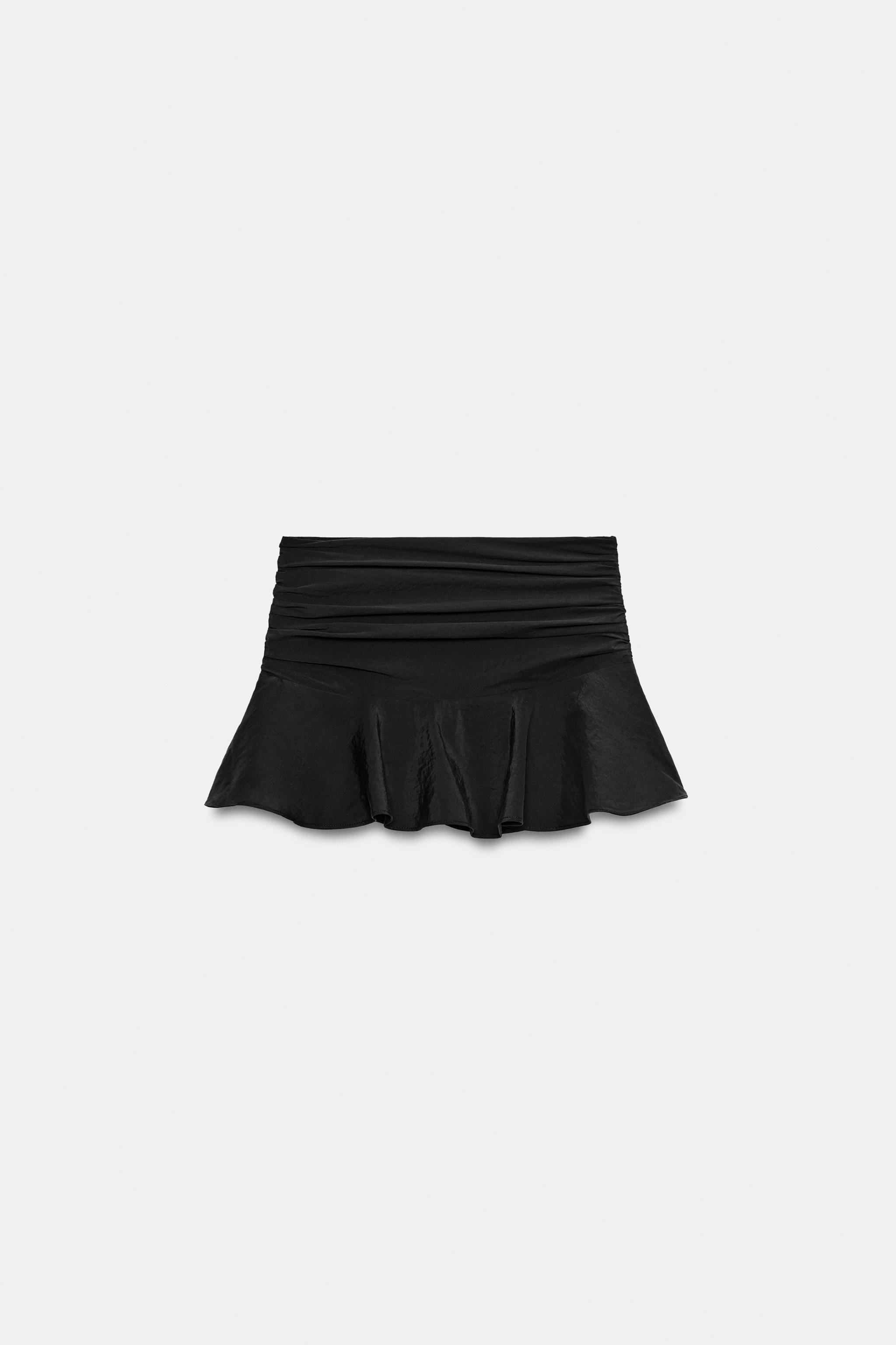 JUPE-PANTALON FLUIDE À VOLANTS ET POIS